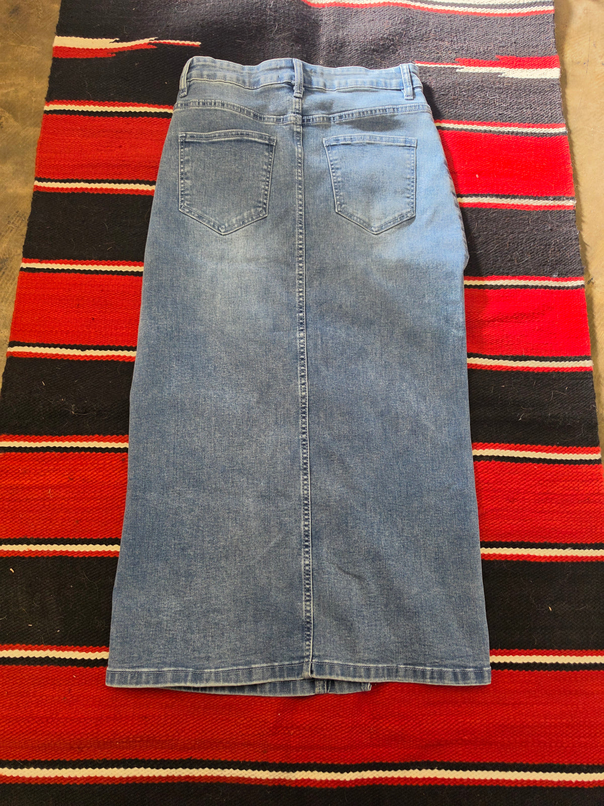 NEW Denim Long Skirt Thigh Slit