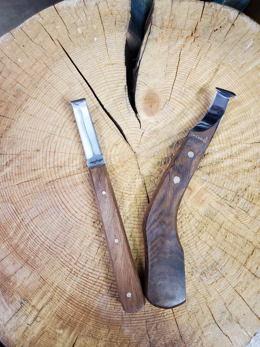Wooden Handle Hoof Knives