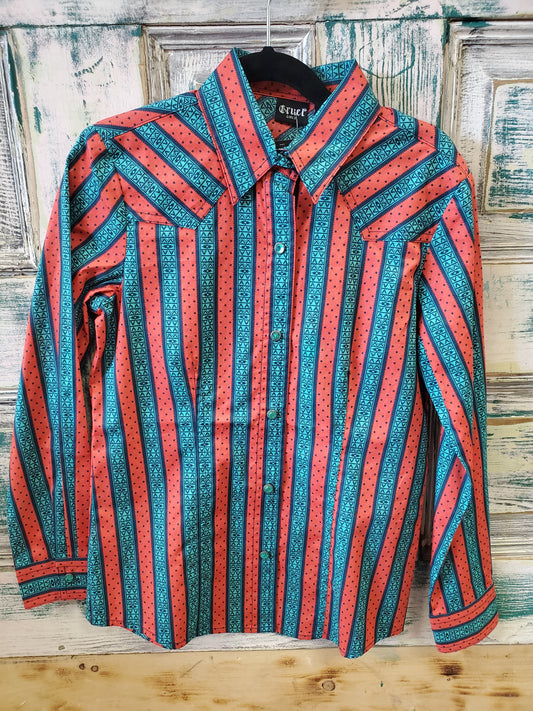 NEW Cruel Girl MEDIUM Blue Western Shirts