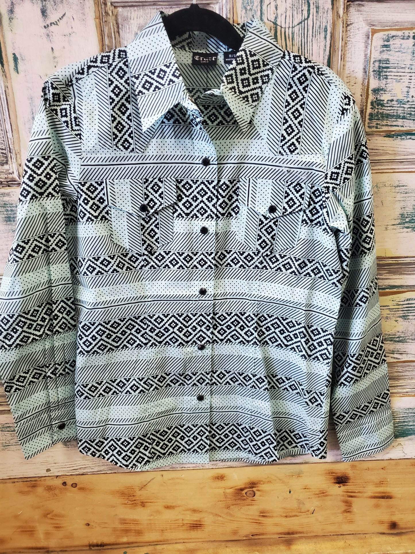 NEW Cruel Girl MEDIUM Blue Western Shirts