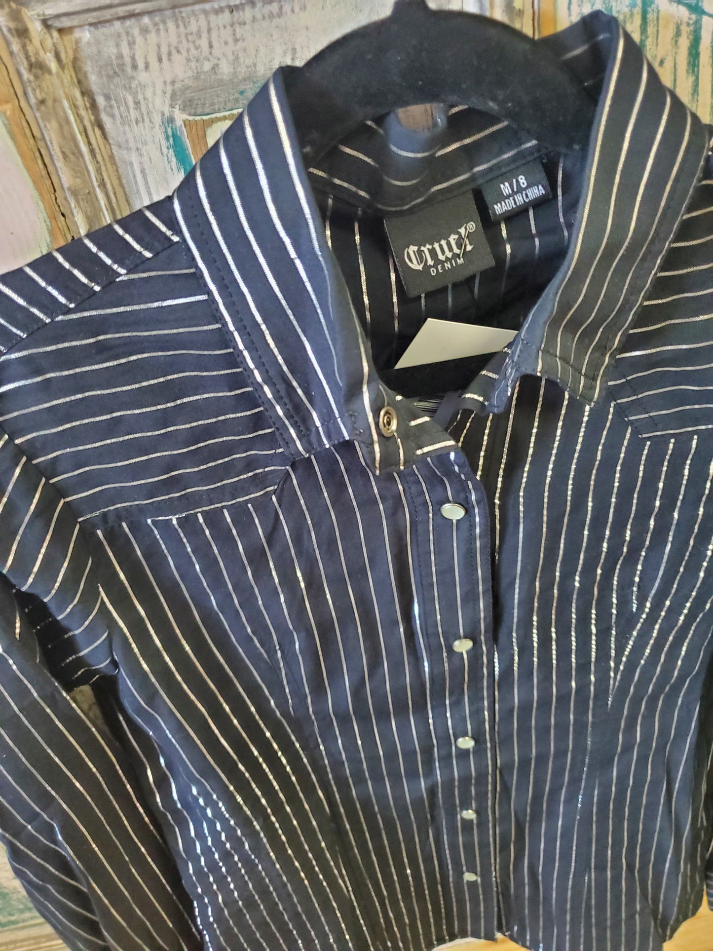 NEW Cruel Girl MEDIUM Blue Western Shirts