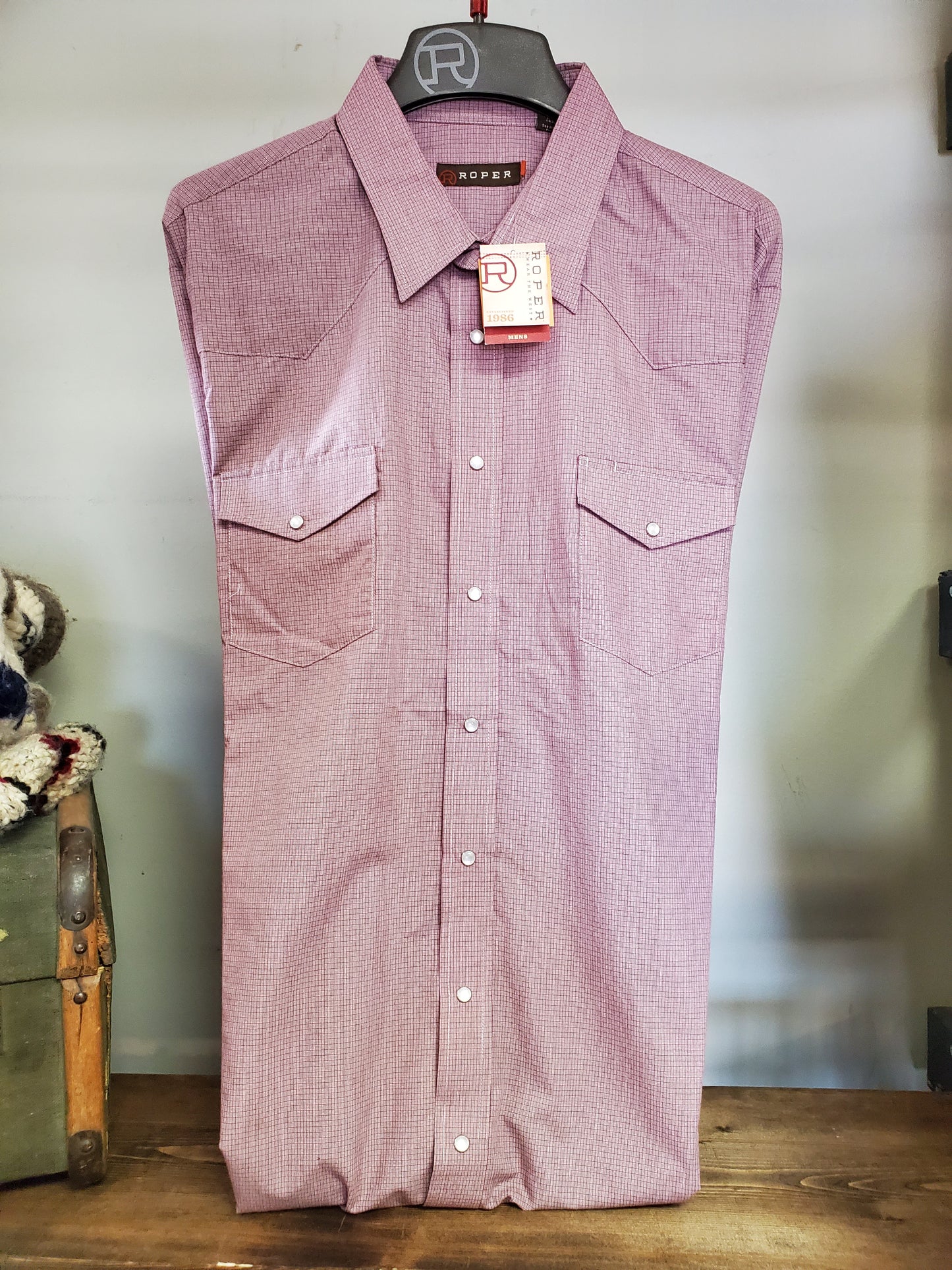 Burgundy Small Plaid W/shirt