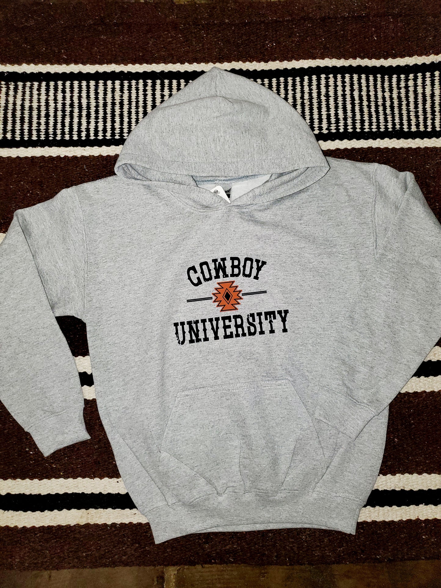 YOUTH Cowboy University Hoodie - Grey