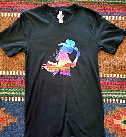 Sunset Cowgirl Tee
