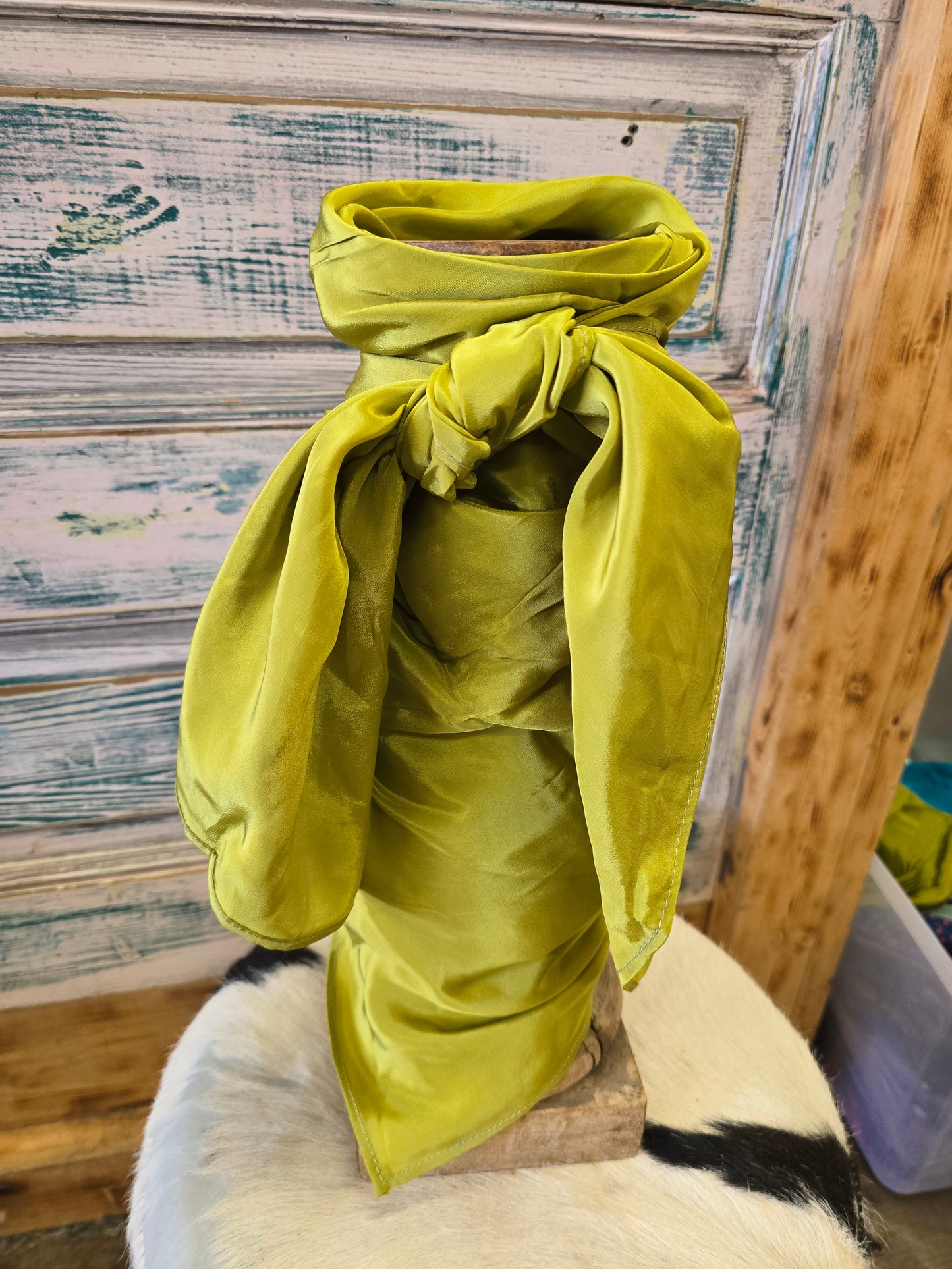 Green Satin Wildrag