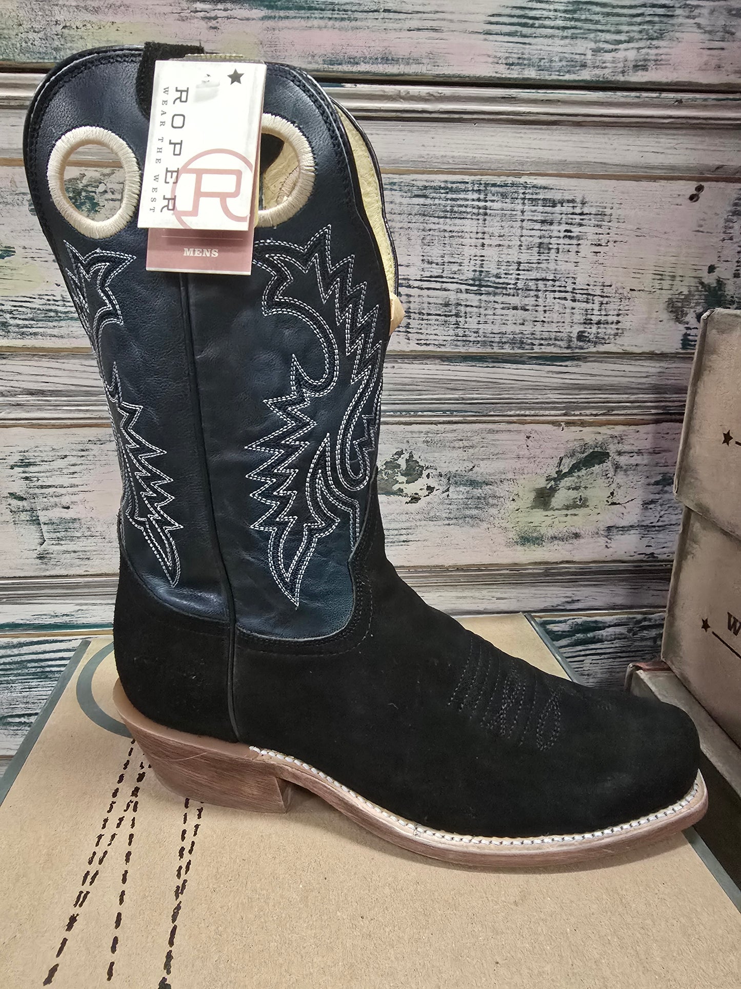 NEW Men's Cutter Toe Boot Suede Vamp