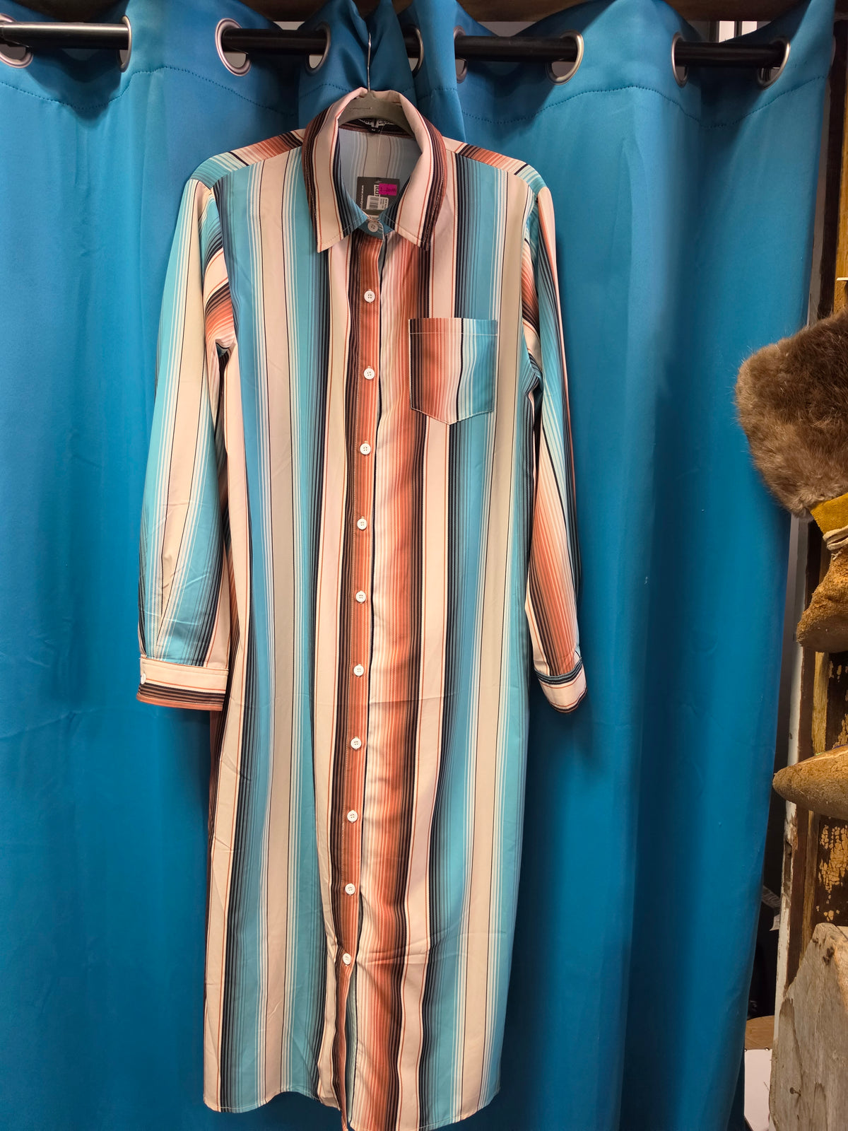 NEW Serape Shirt Dress Duster