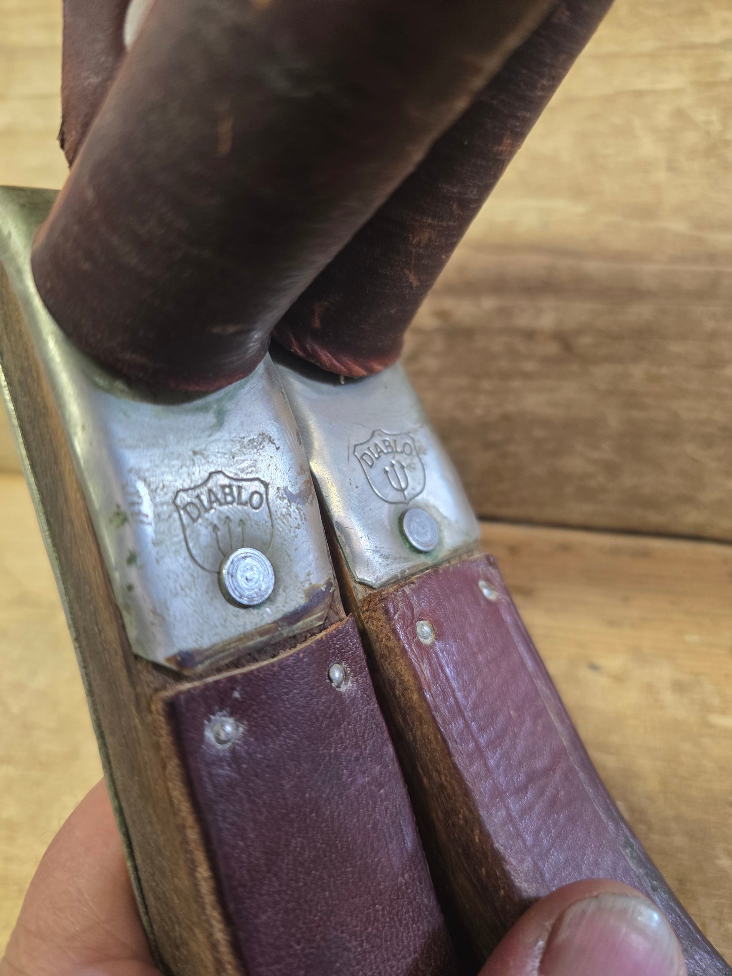 Tooled Silver Wrapped                    Oxbow Stirrups