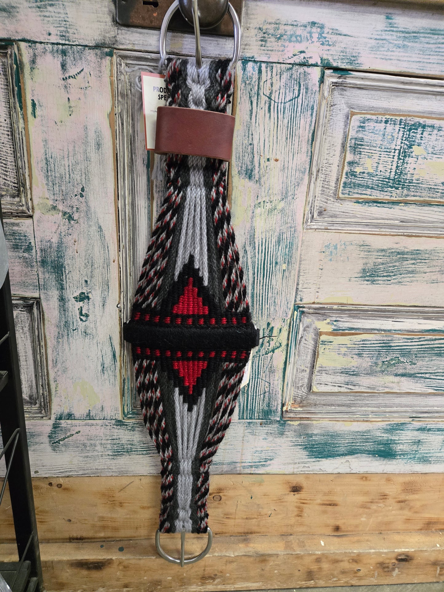 Locally Made Mohair Cinches Red-Black-Grey