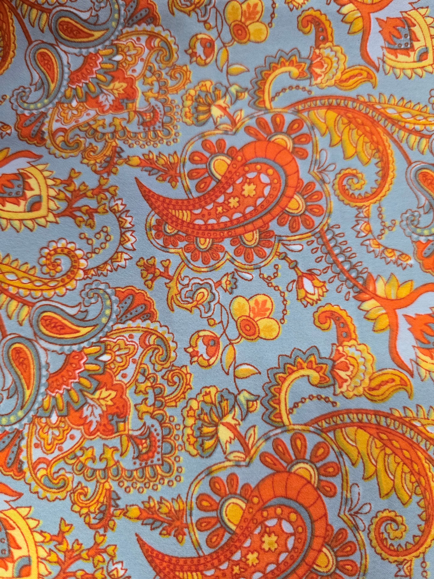 Grey-Orange-Yellow Print Wildrag