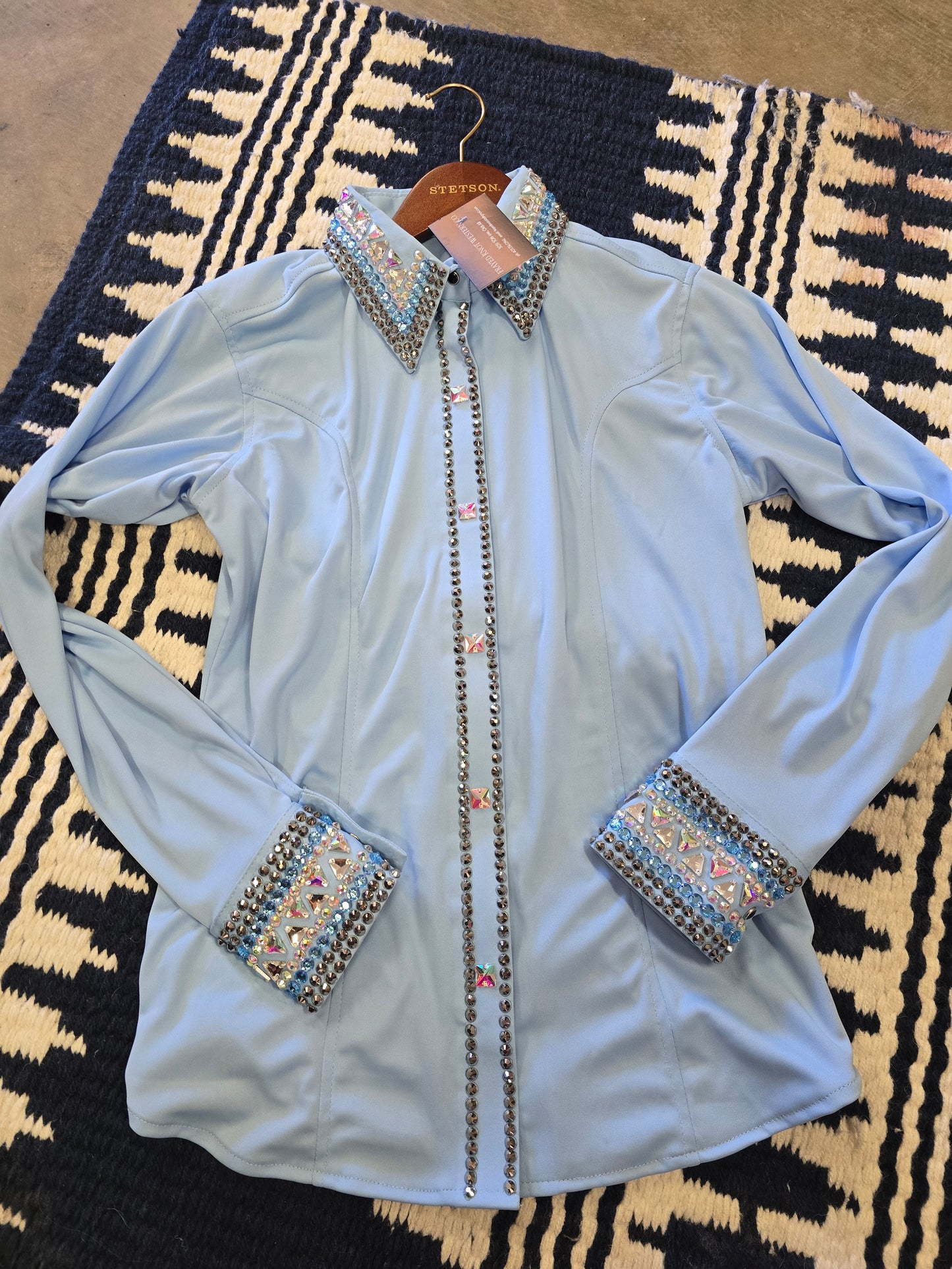 Sky Show Shirt/ Blue- Silver Trim