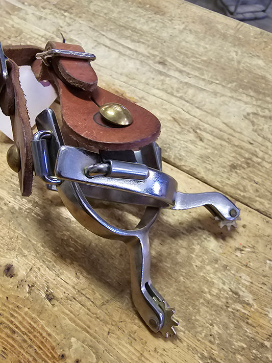 Stainless Roper Spurs W/ straps