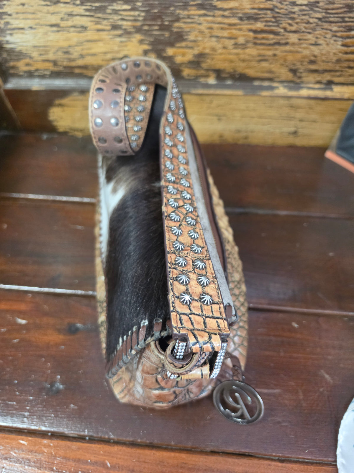Faux Camen & Hide Purse