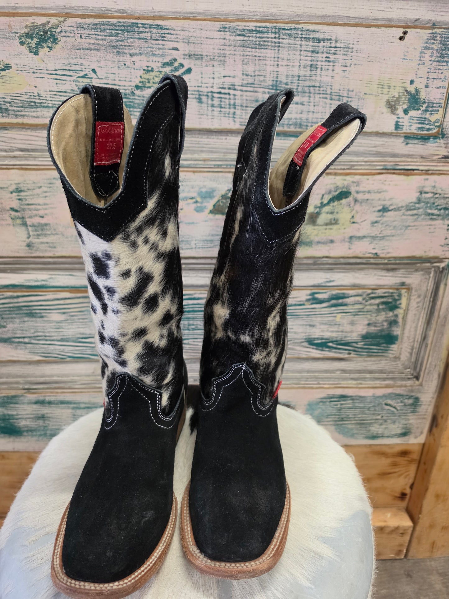 Black Roughout-Hide Boots