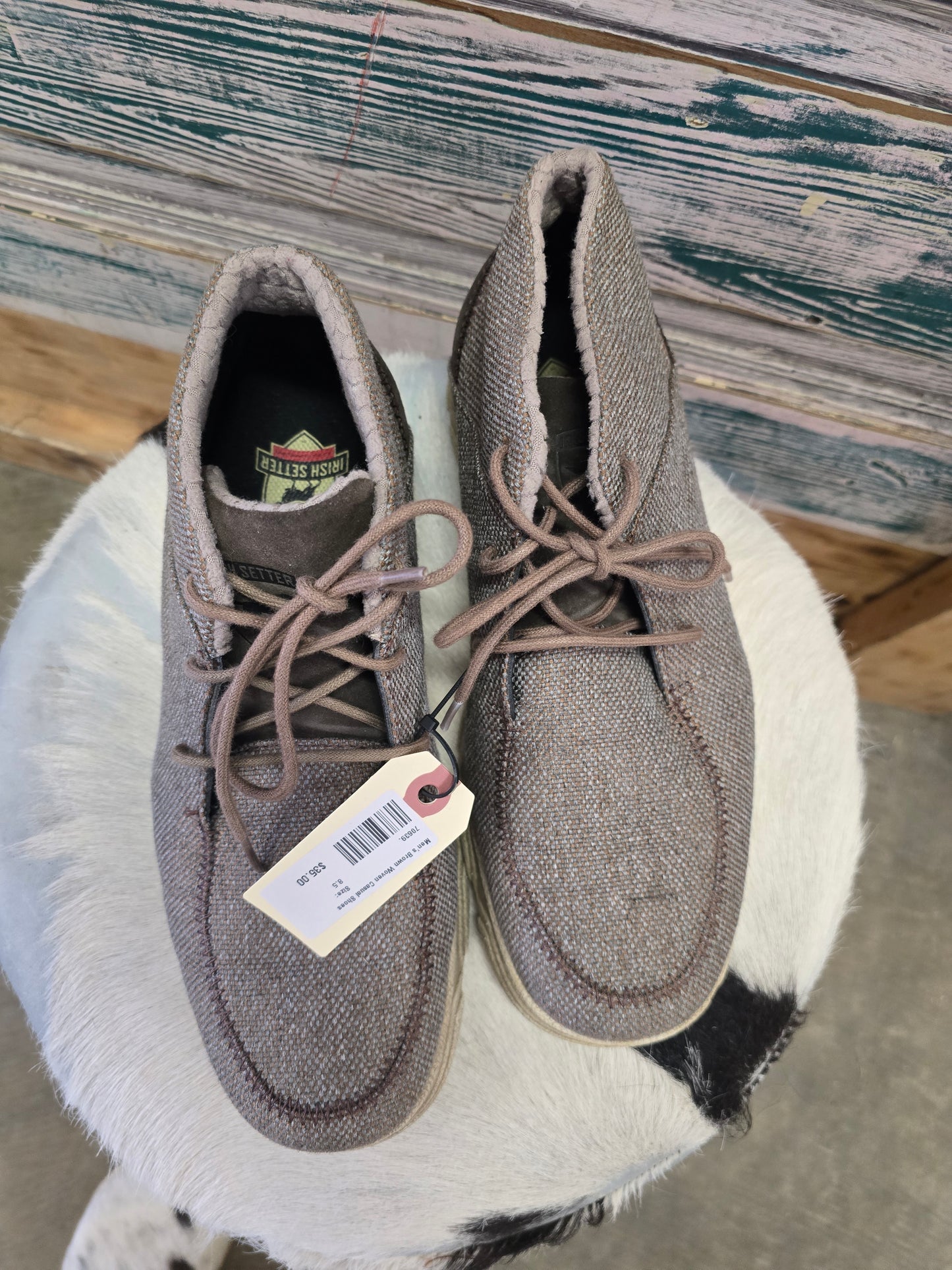 Men's Brown Woven Casual Shoes