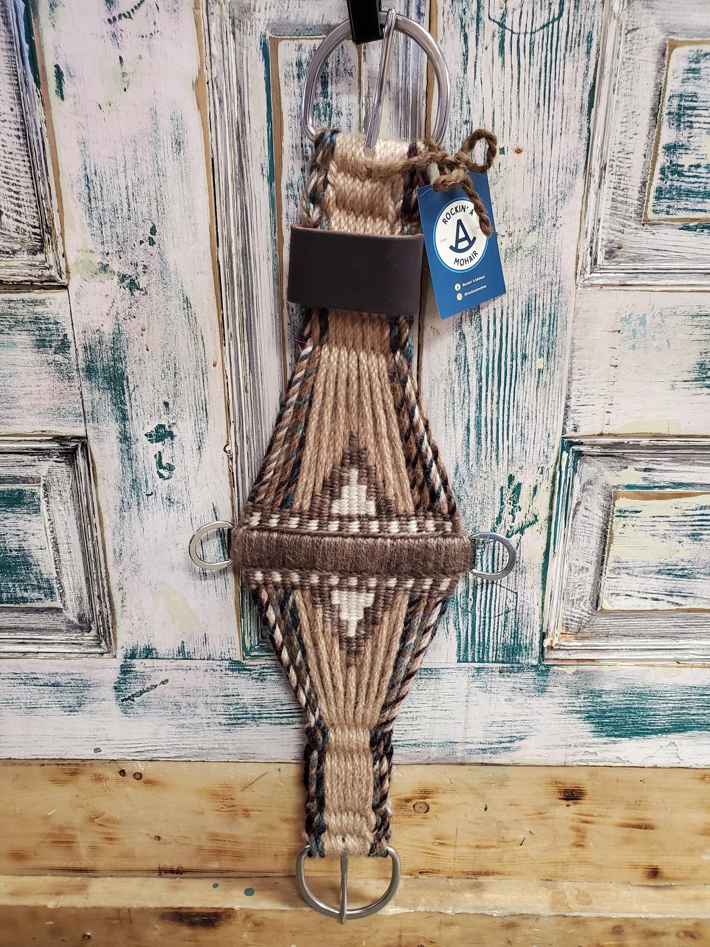 Brown/Blue Blend Roper Mohair Cinch