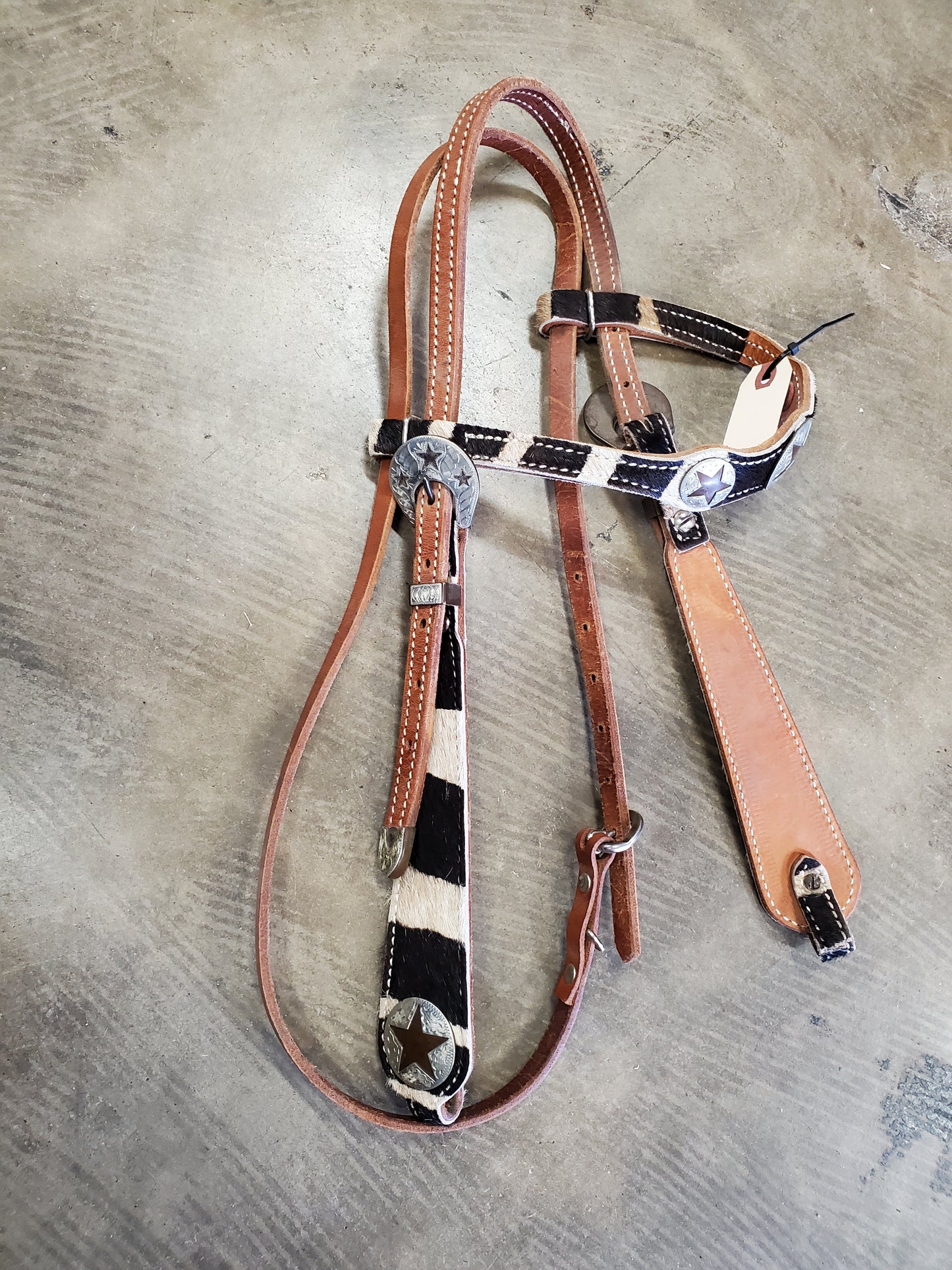 Hide-On Browband Headstall Star Concho