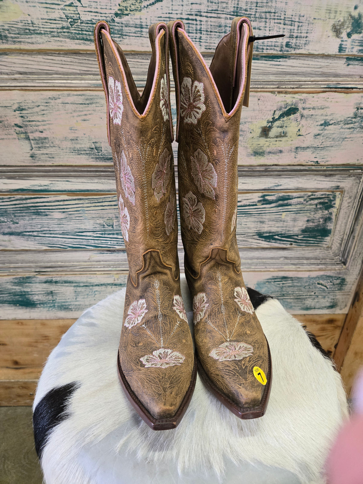 Floral Boots/ Snip Toe