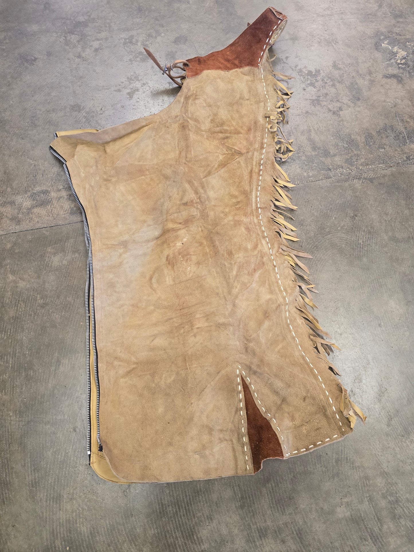 Leather Fringed Chaps/Full Zip