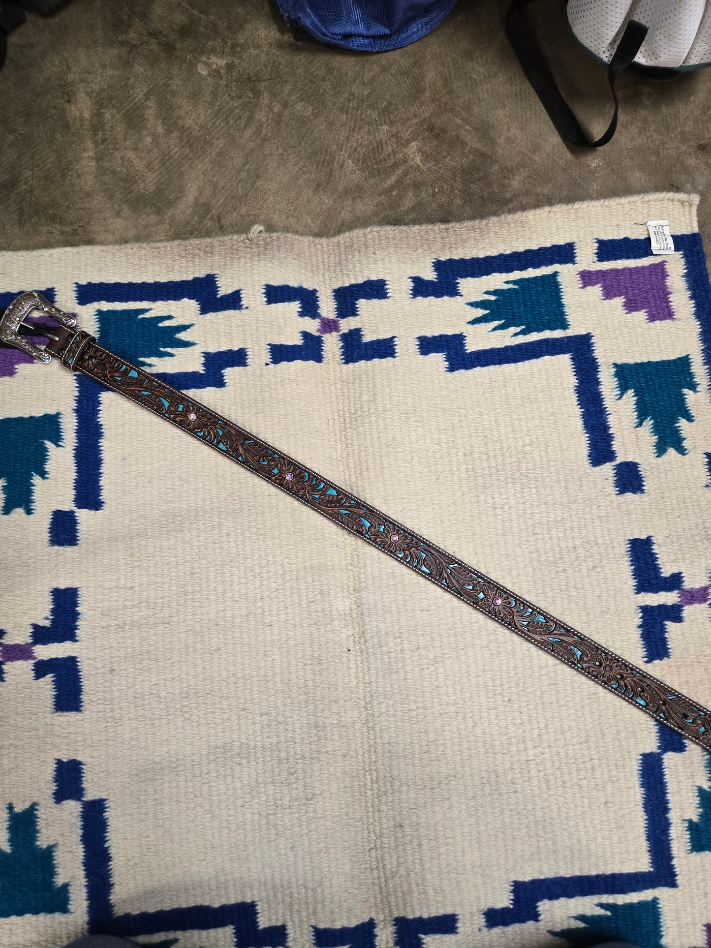 NEW Teal Inlay Belt- Ariat