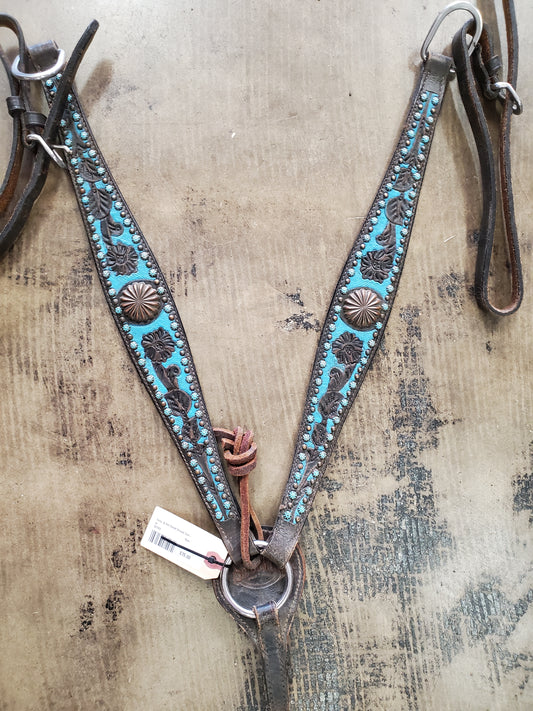 Turq. & Dot Detail Breast Collar