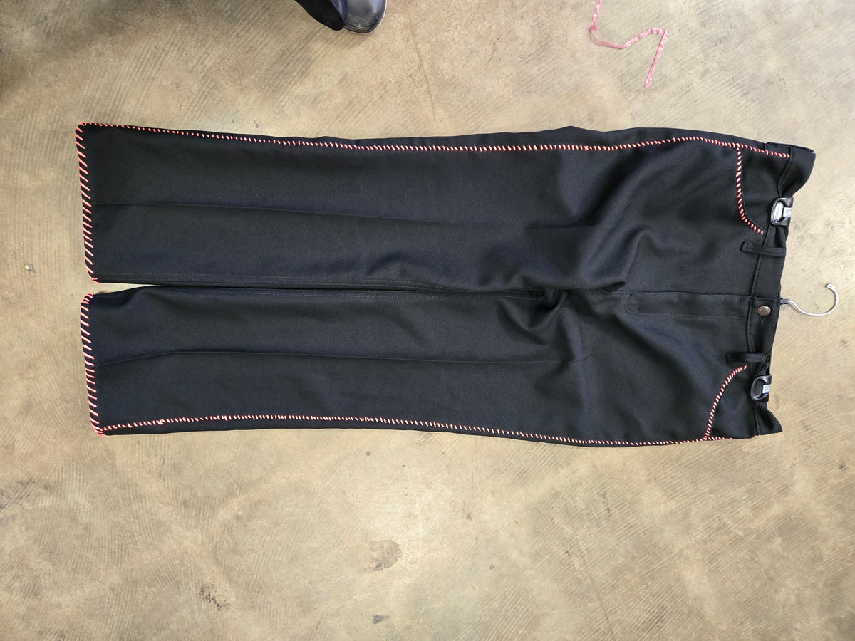 Upcycled Vintage Trousers Black - Pink