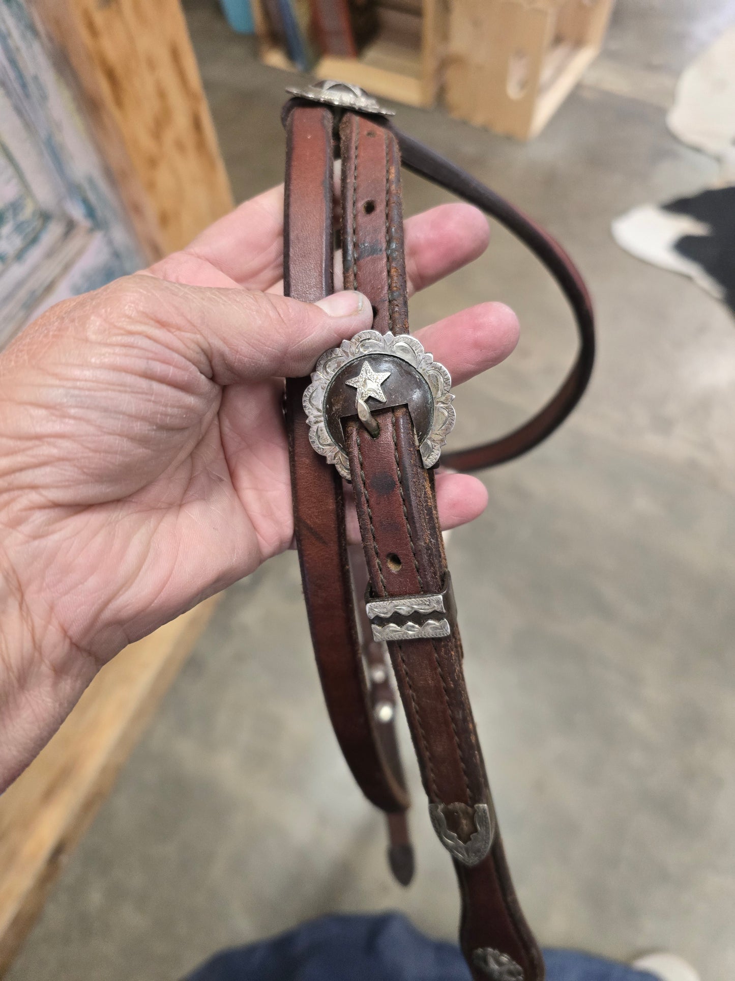 Browband Headstall-Star Of Texas