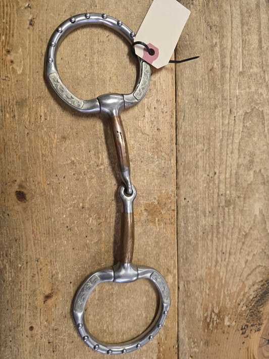 Brushed Steel Snaffle Show Bit