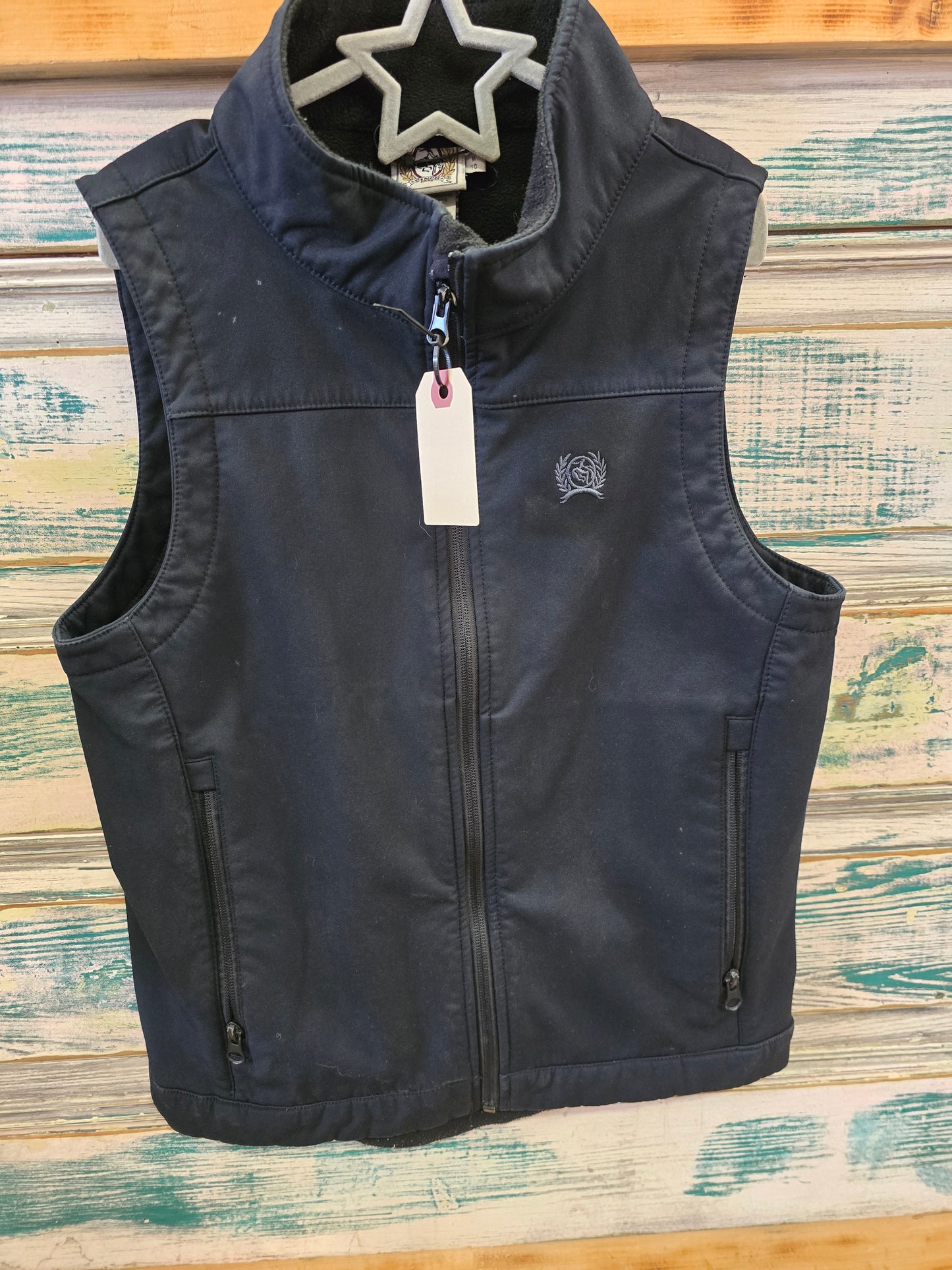 Boy's Black Cinch Vest (Youth M)