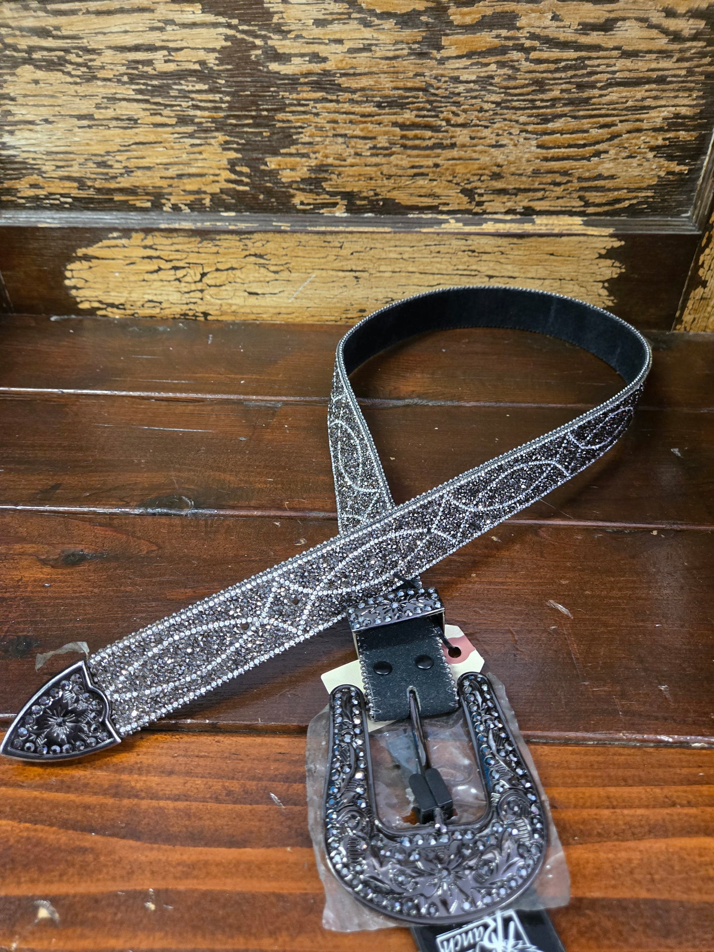 NEW Silver Glitter Belt