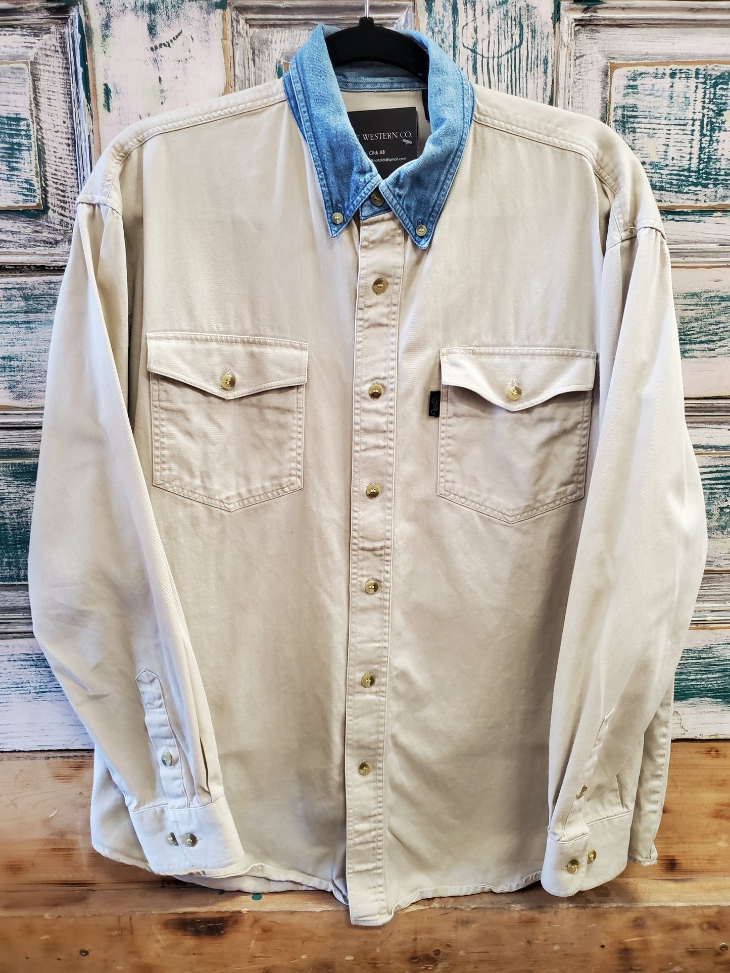 Men's Brush Popper/ Denim Collar