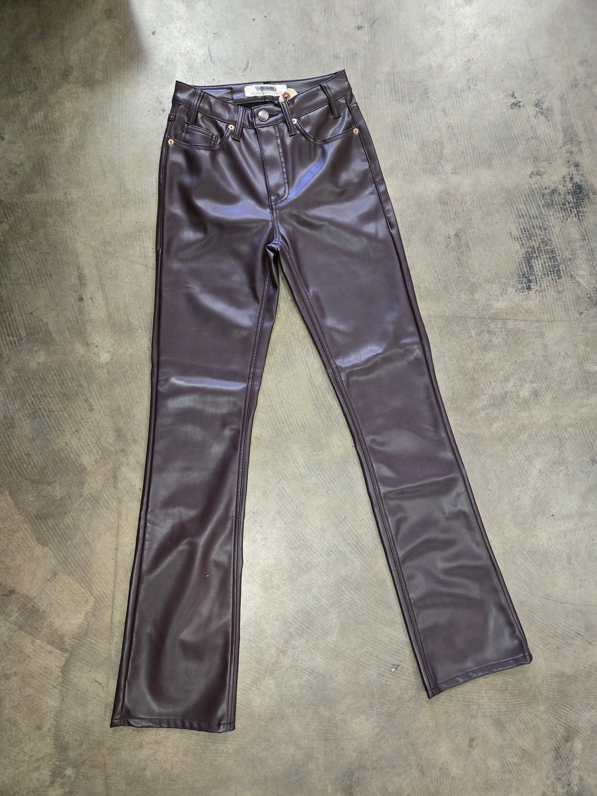 NEW Brown Faux Leather Jeans