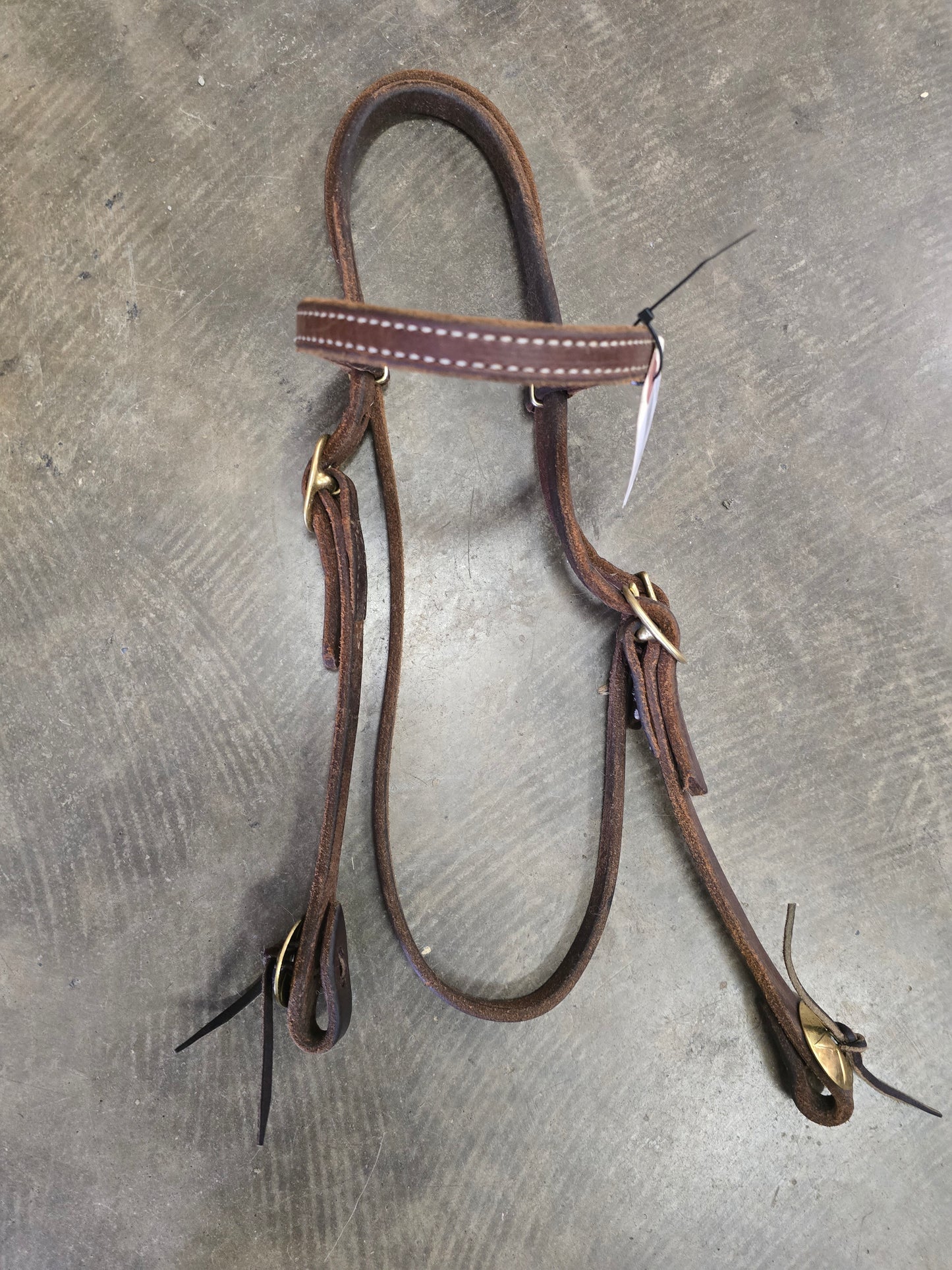 Browband Headstall Brass Hardware