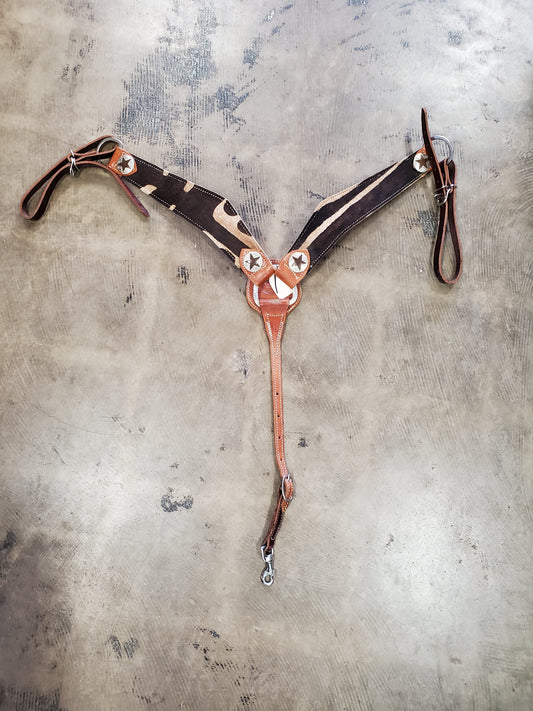 Hide-On  Breast Collar/Star Concho