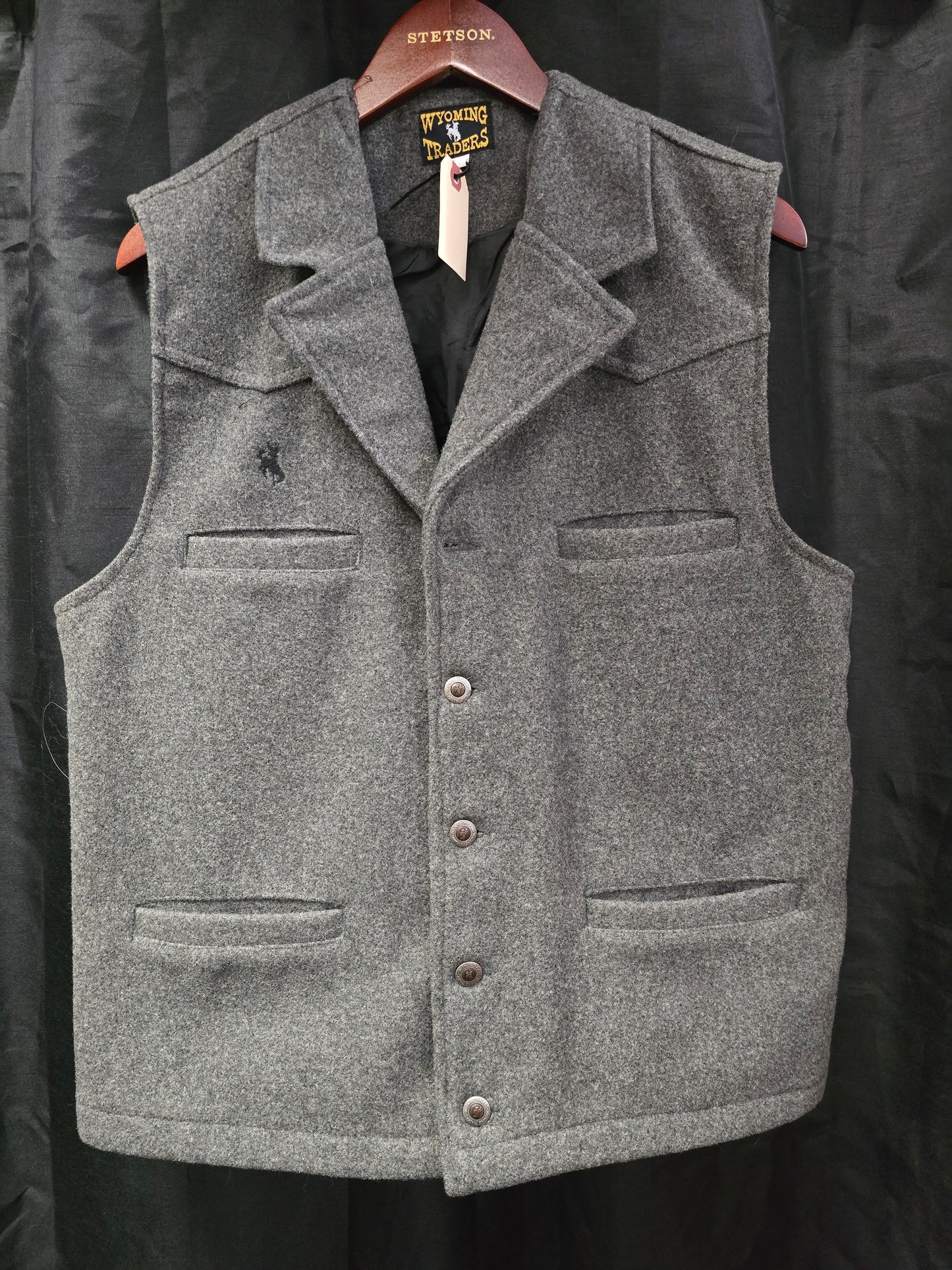 Men's Grey Wool Vest