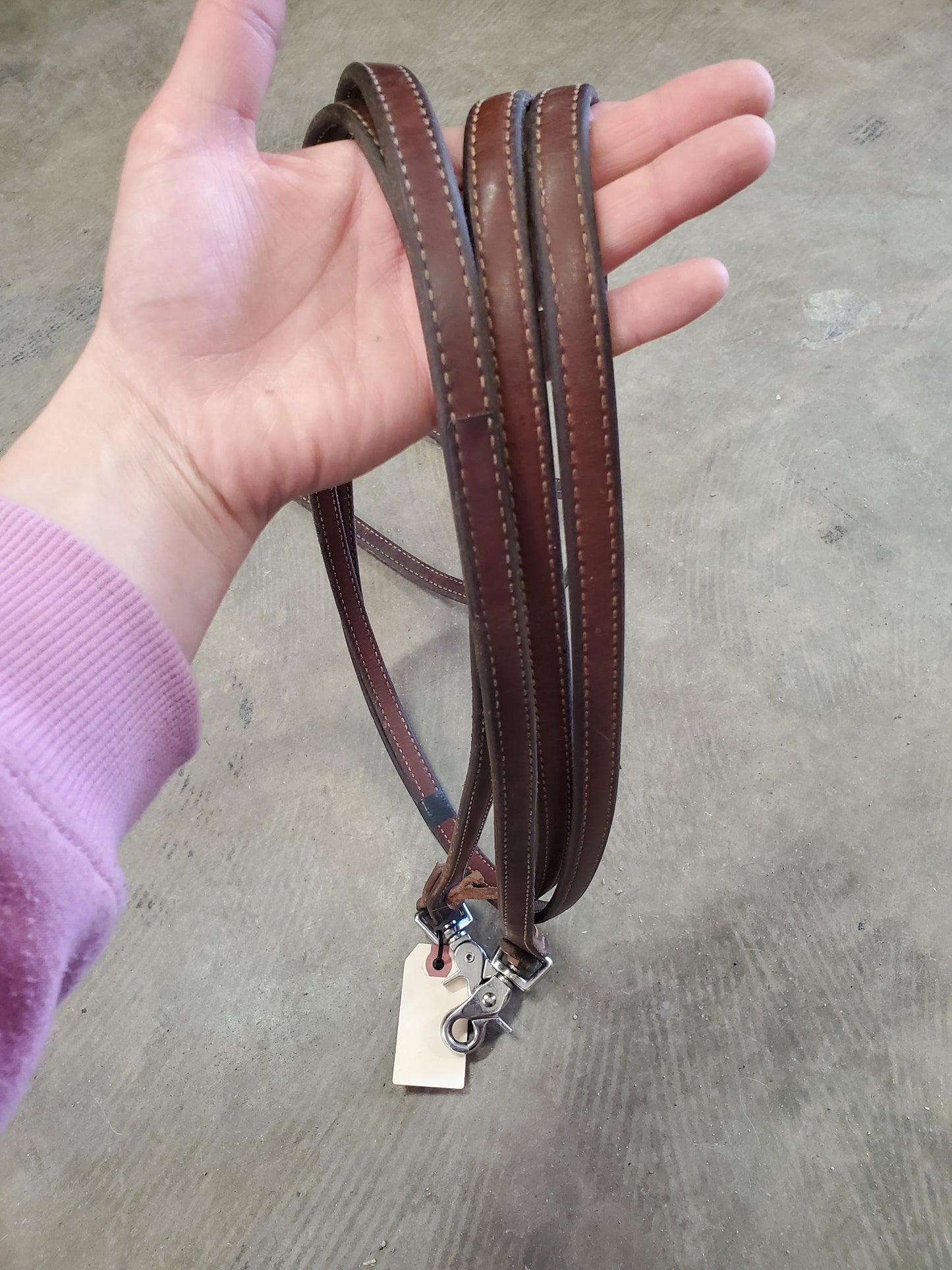 Leather Split Reins Double Stitched