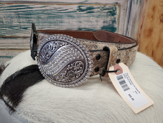 Hide On Gemstone Dot Detail Belt W/ Bling Buckle