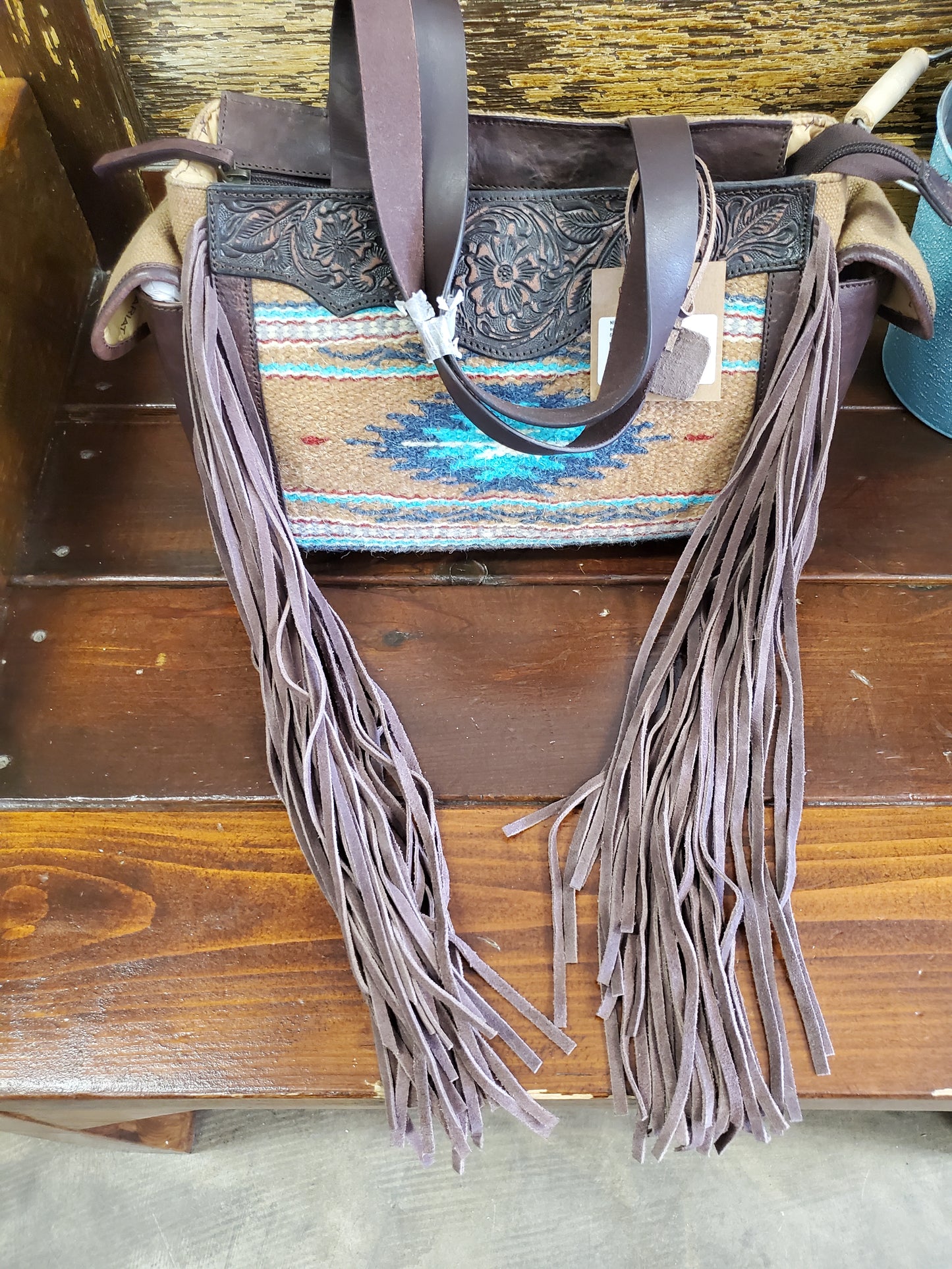 NEW Fringed -Aztec Blanket Purse