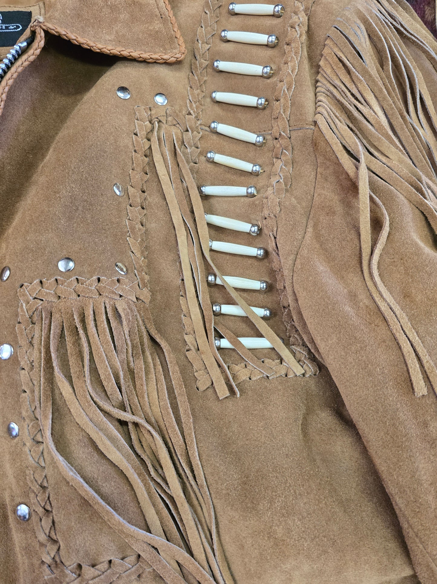 Vintage Men's Suede Fringed Vest