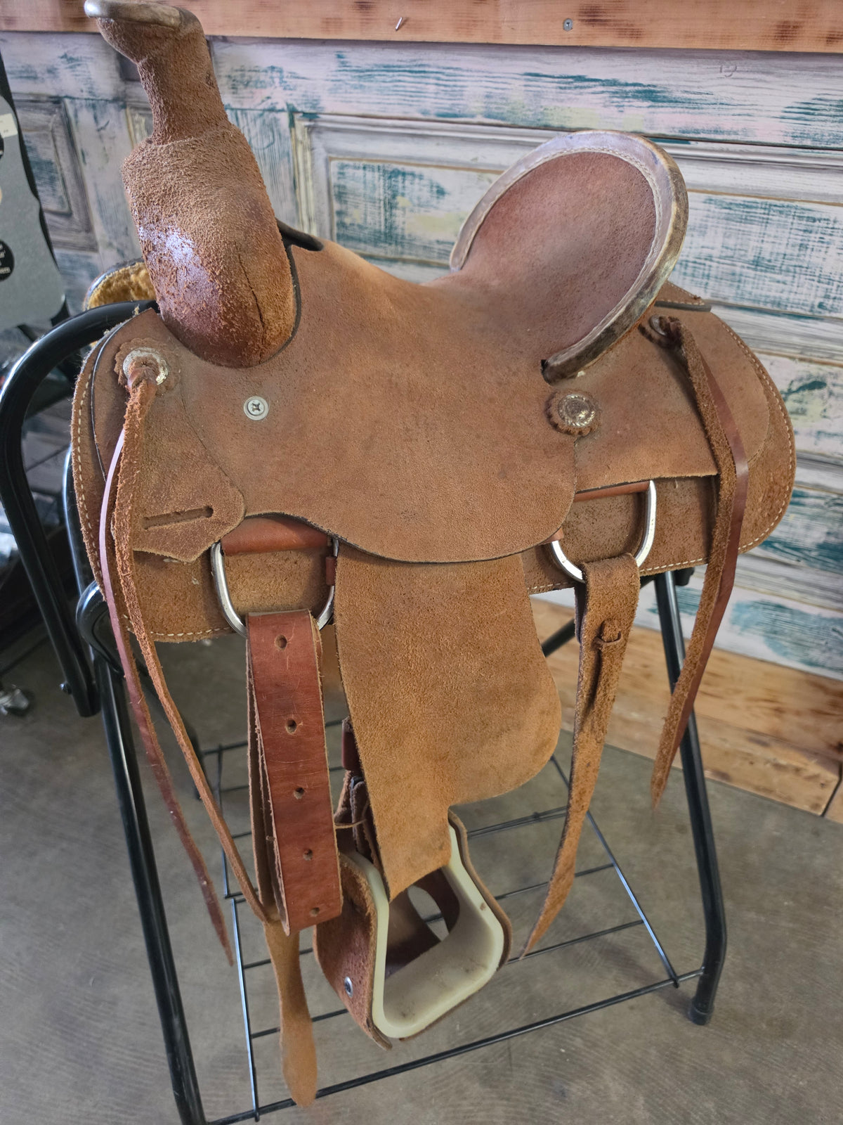 11 Inch Full Rough Out Kids Saddle