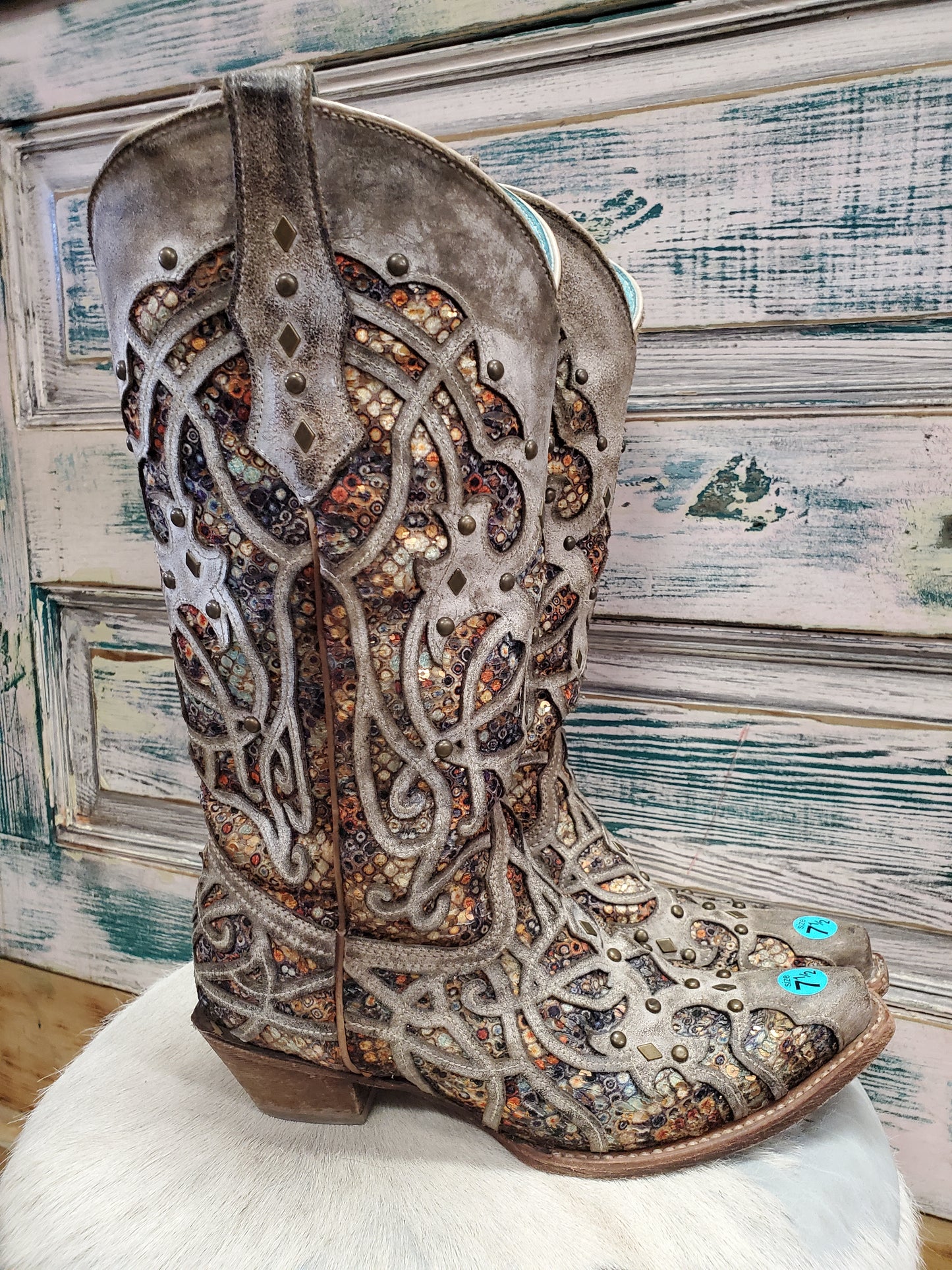 Cut Out Embelished Boots