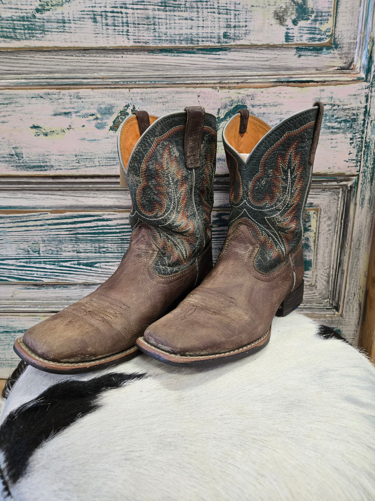 Sq. Toe Youth Boots/Sage Top