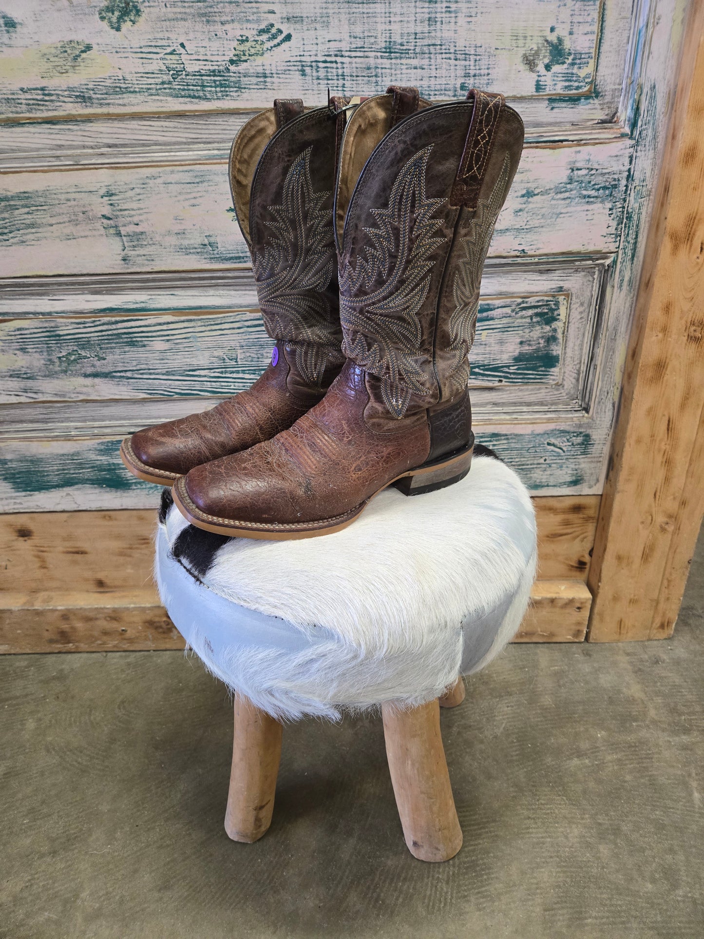 Mens Brown Sq Toe Ariat Boots
