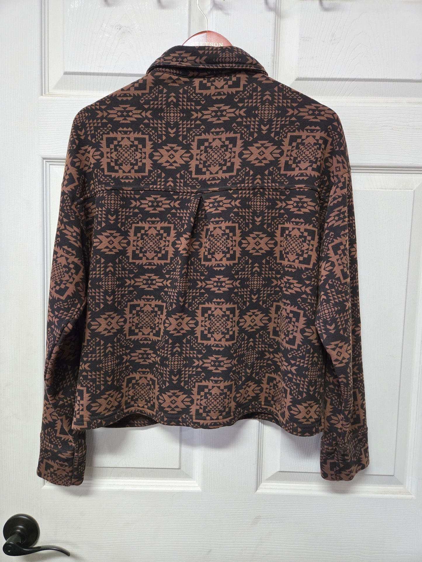 Ladies Brown-Black Aztec Jacket