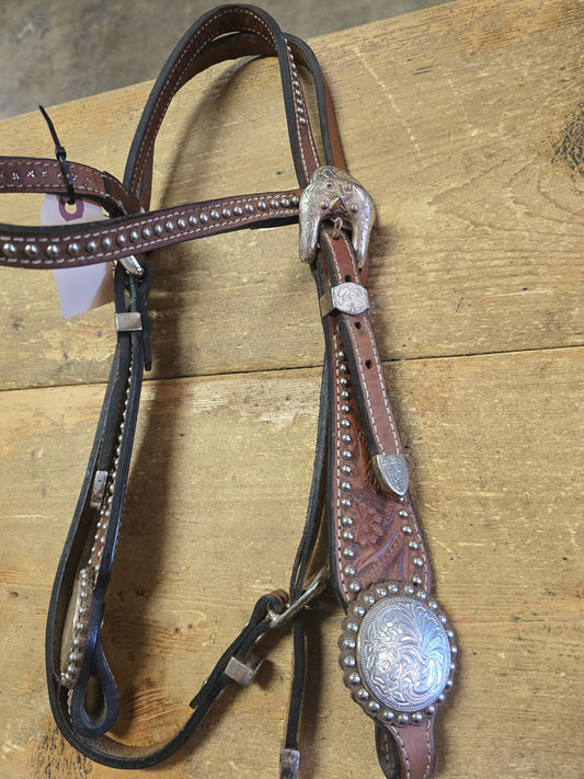 Dot Details Brow Band Headstall