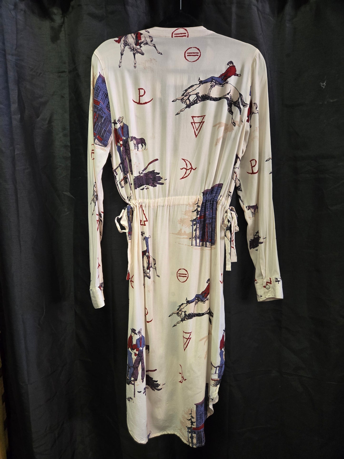 Western Print & Brand Tunic Dress