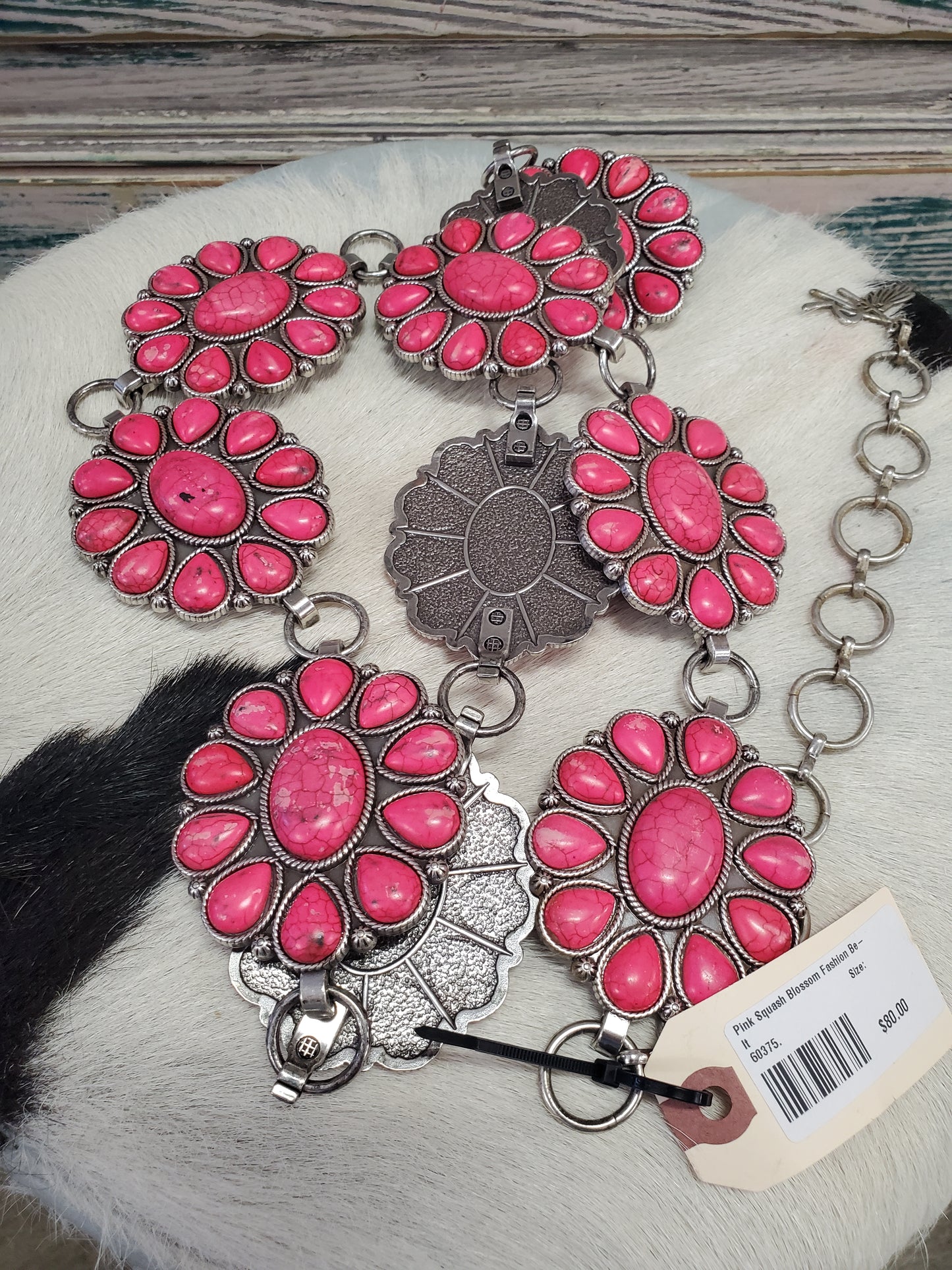 Pink Squash Blossom Fashion Belt