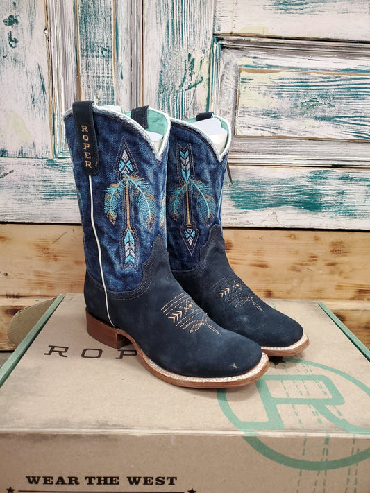 NEW Ladies Denim/Suede Boots