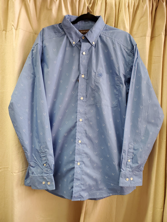 Blue Horseshoe  Print W/Shirt NEW
