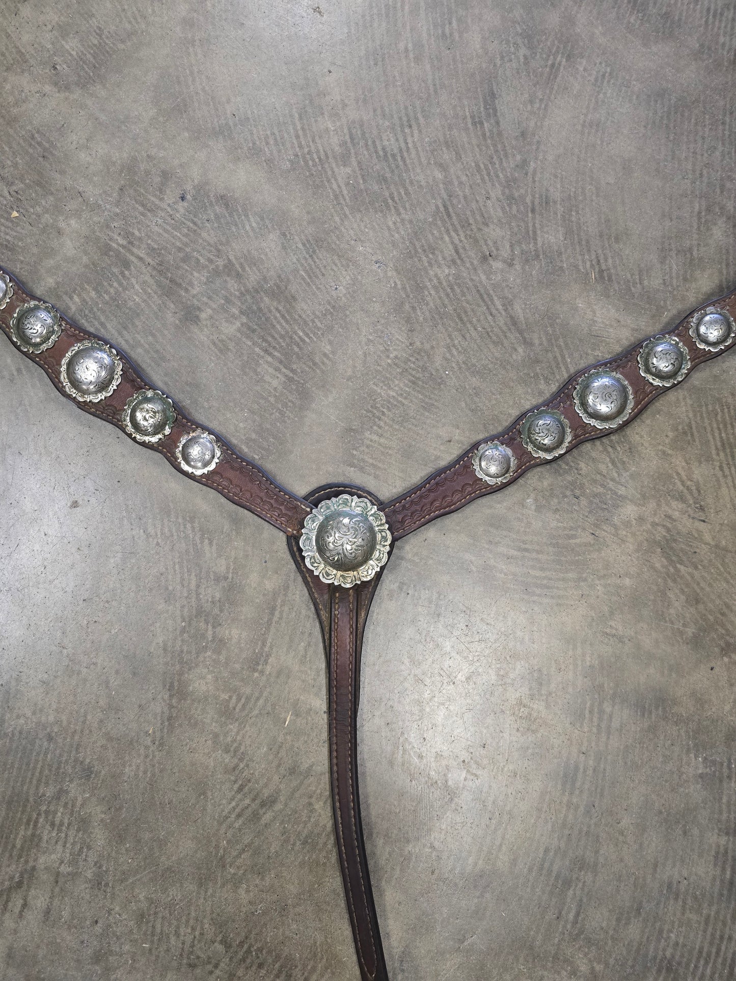Leather Breast Collar/Conchos